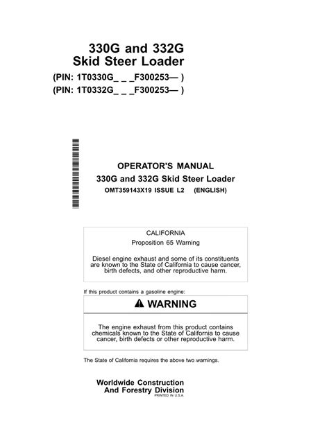 john deere 332g operators manual